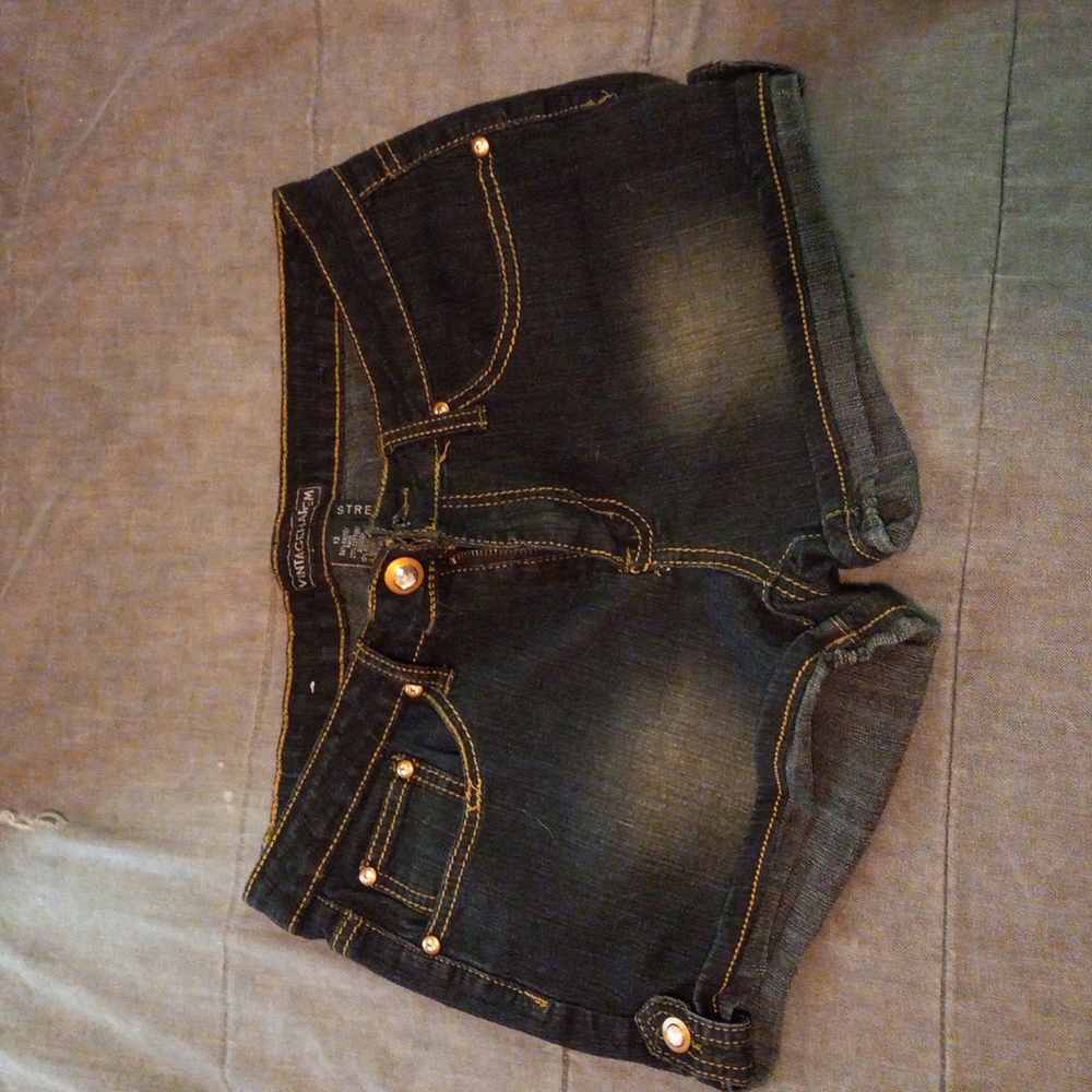 Black Vintage Harlem shorts with rhinestones size 13
